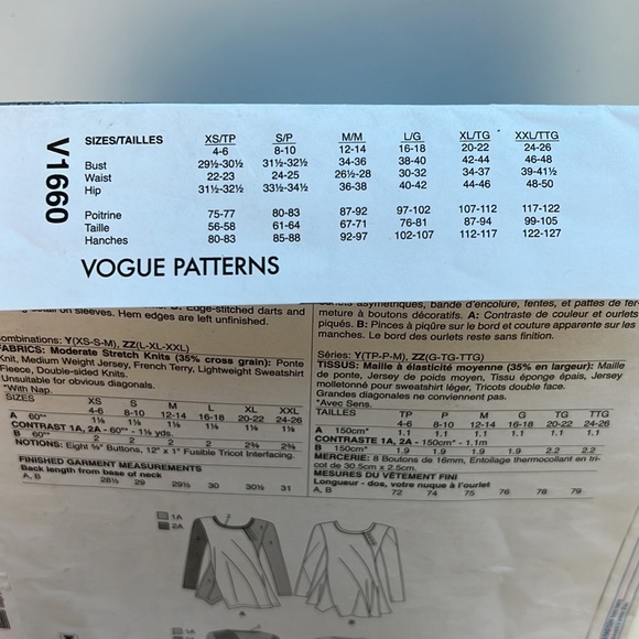 VOGUE PATTERNS V1660 New Sewing Pattern Size Y XS S M 4-14 Marcy Tilton / Vogue - Picture 8 of 10
